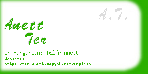 anett ter business card